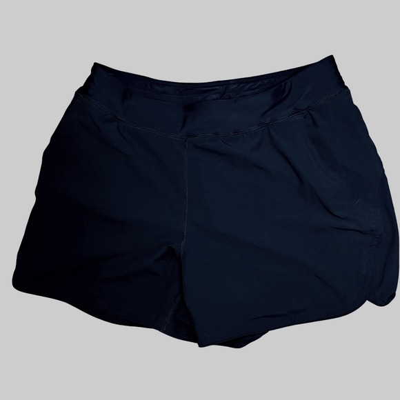 Lands End Active Athletic Shorts Black 18 Womens Running Workout Swim Bottoms - Picture 1 of 8